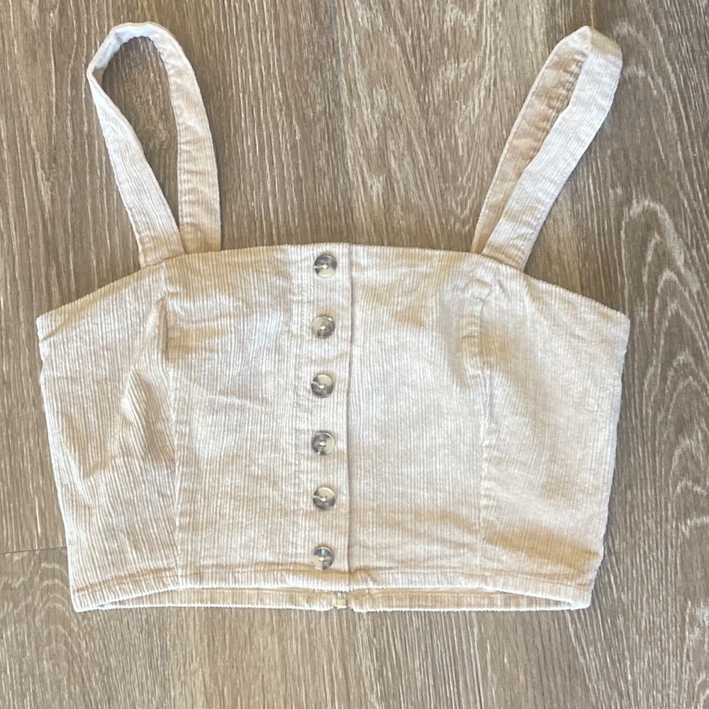 Vintage corduroy cropped top ✨ Medium